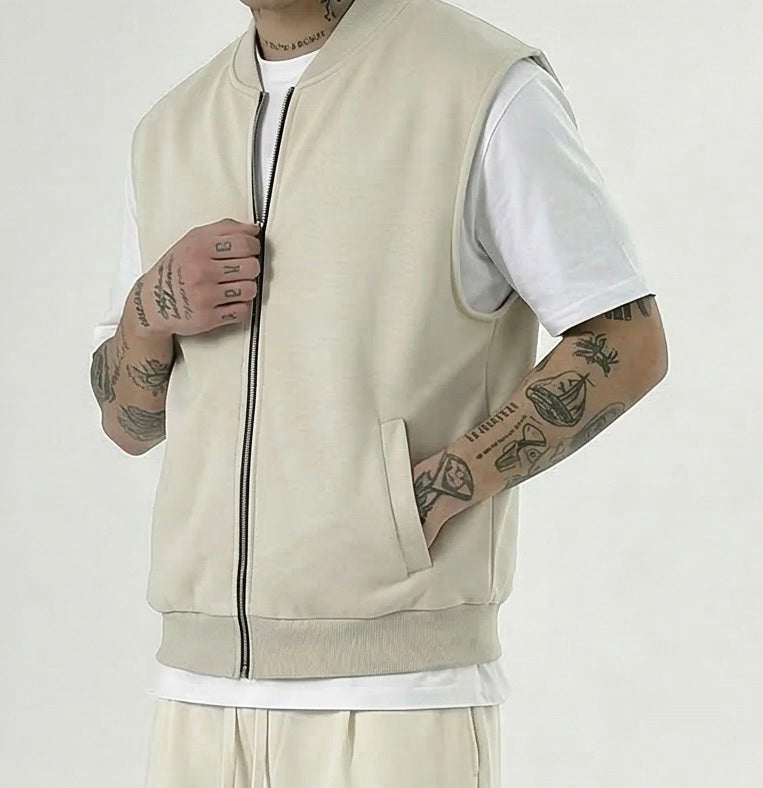 Gilet cotone beige