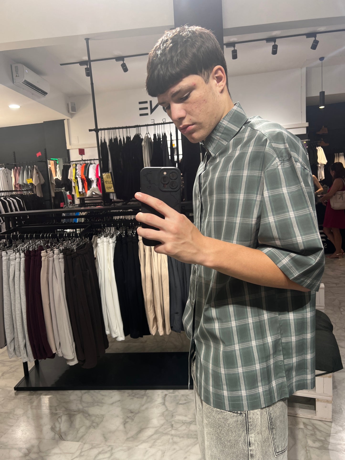 Camicia a quadri grandi