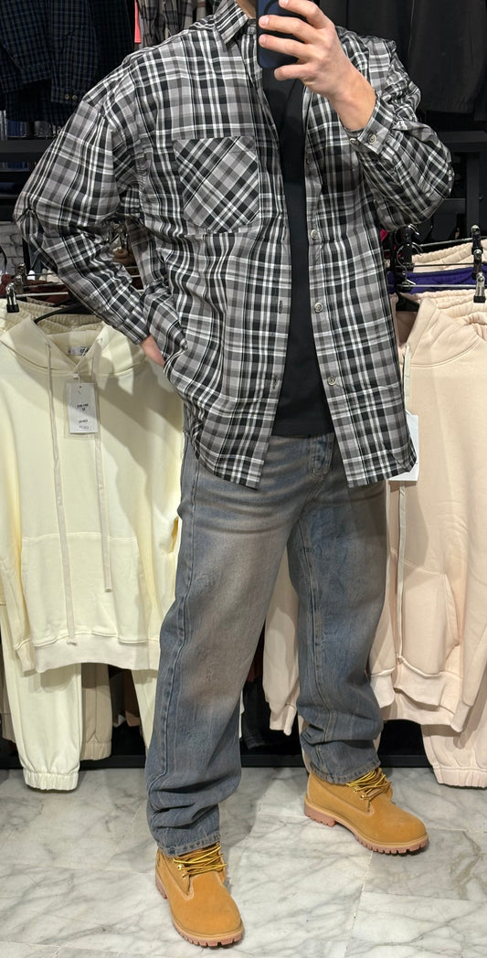 Camicia a scacchi black