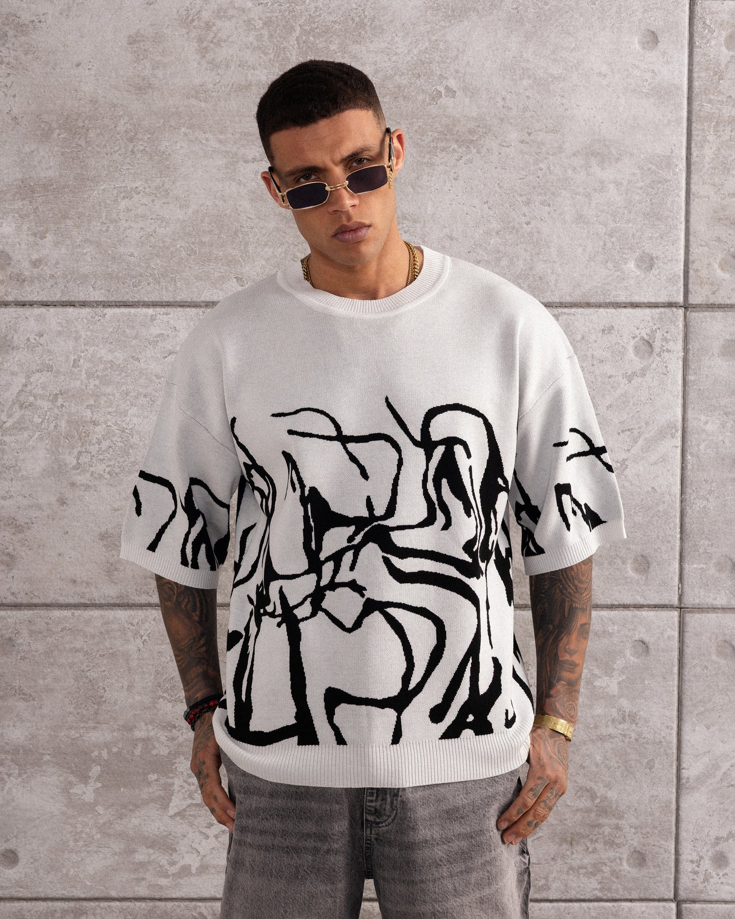 TSHIRT MAILLE CROCHET