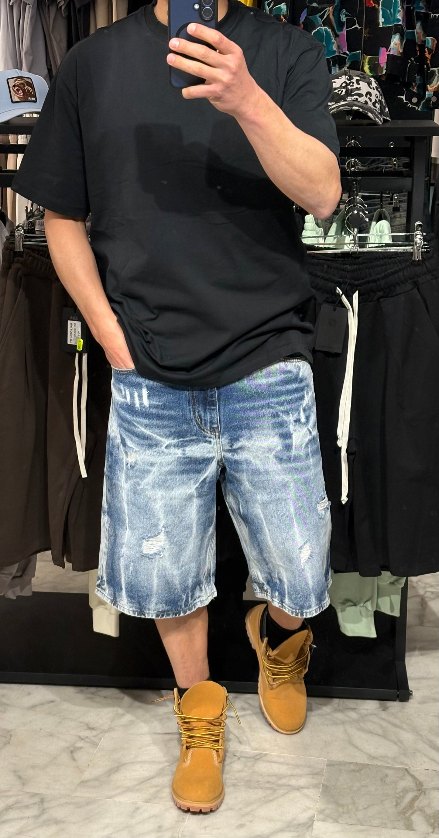 Bermuda baggy striati