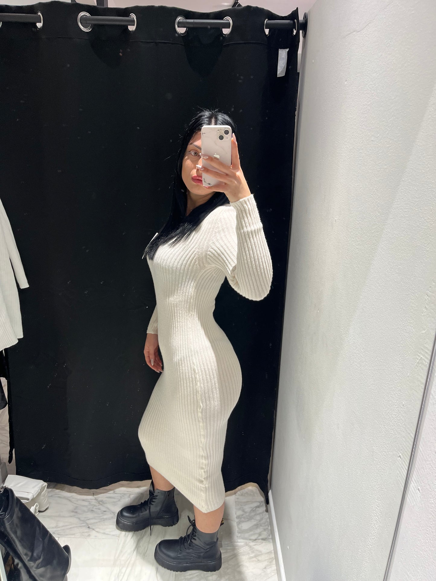 Woman VESTITO LUNGO BEIGE IN MAGLINA