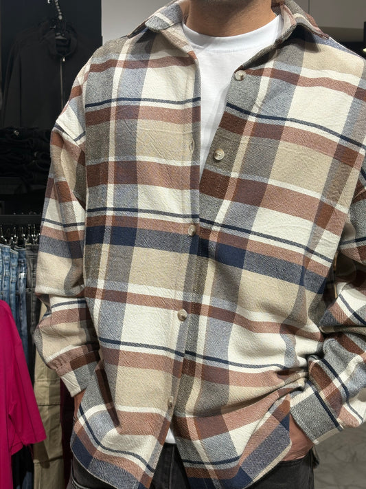 Camicia overshit beige