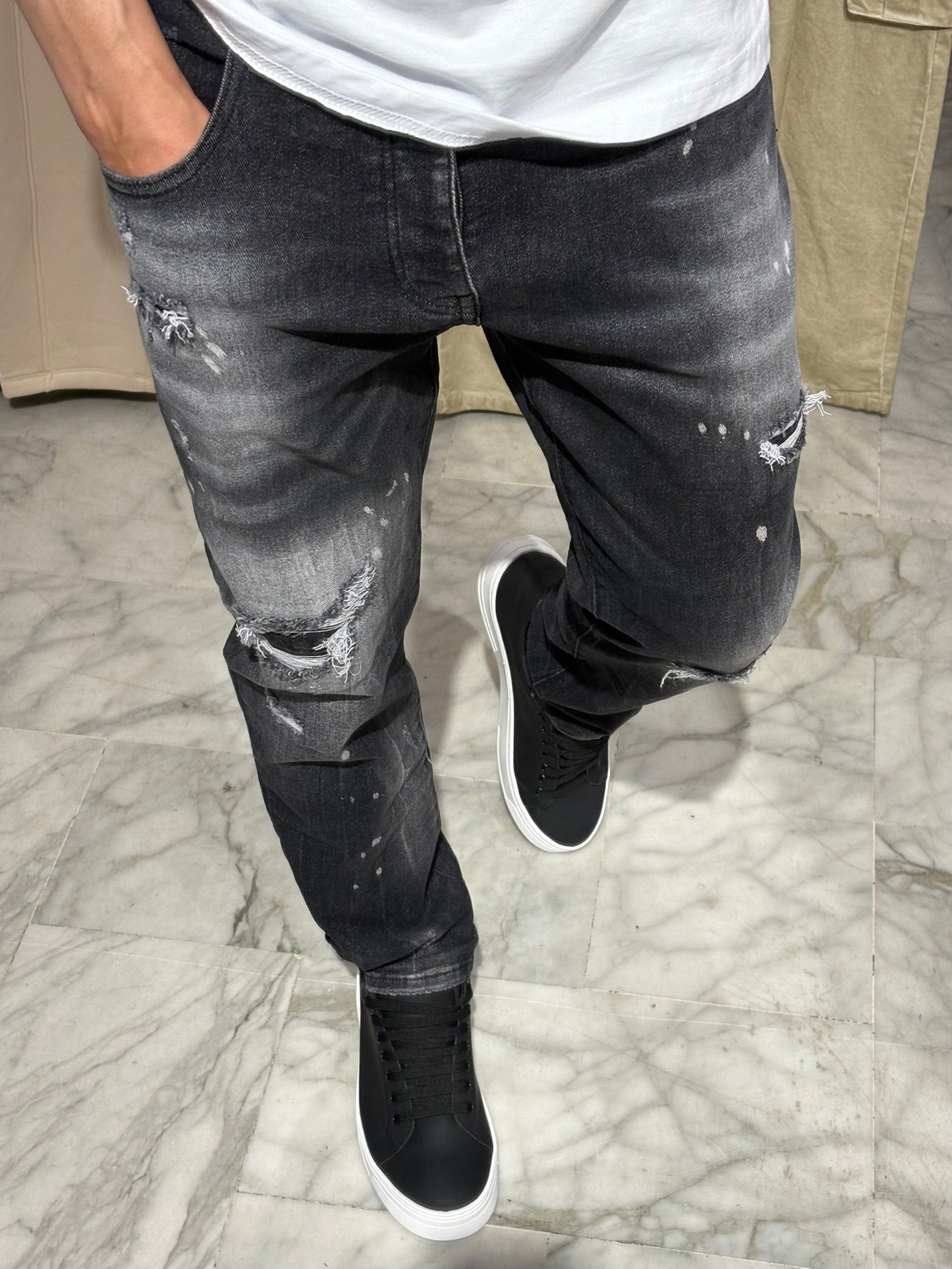 Jeans Slim Fit grigio