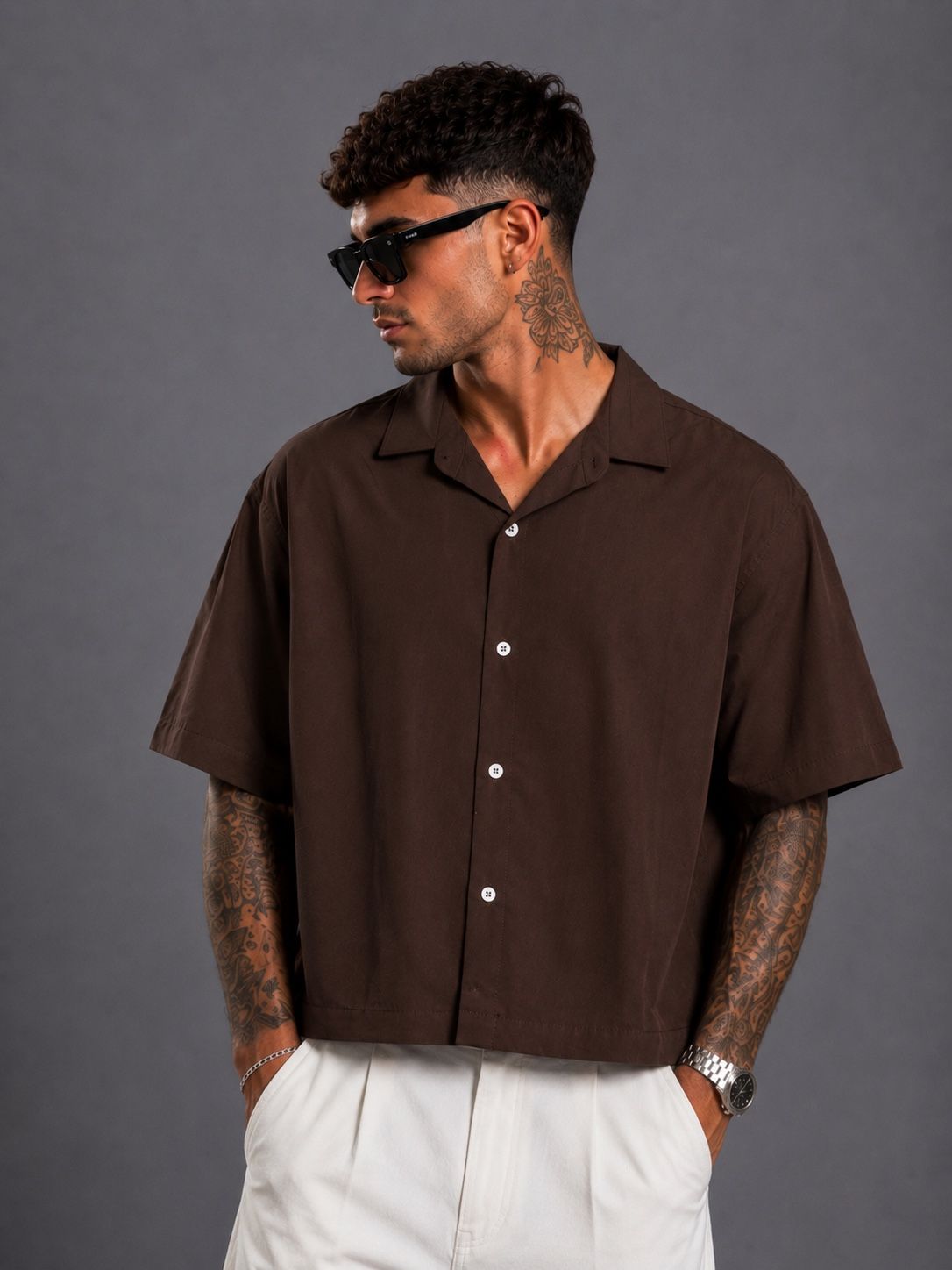 Camicia Crop Moro
