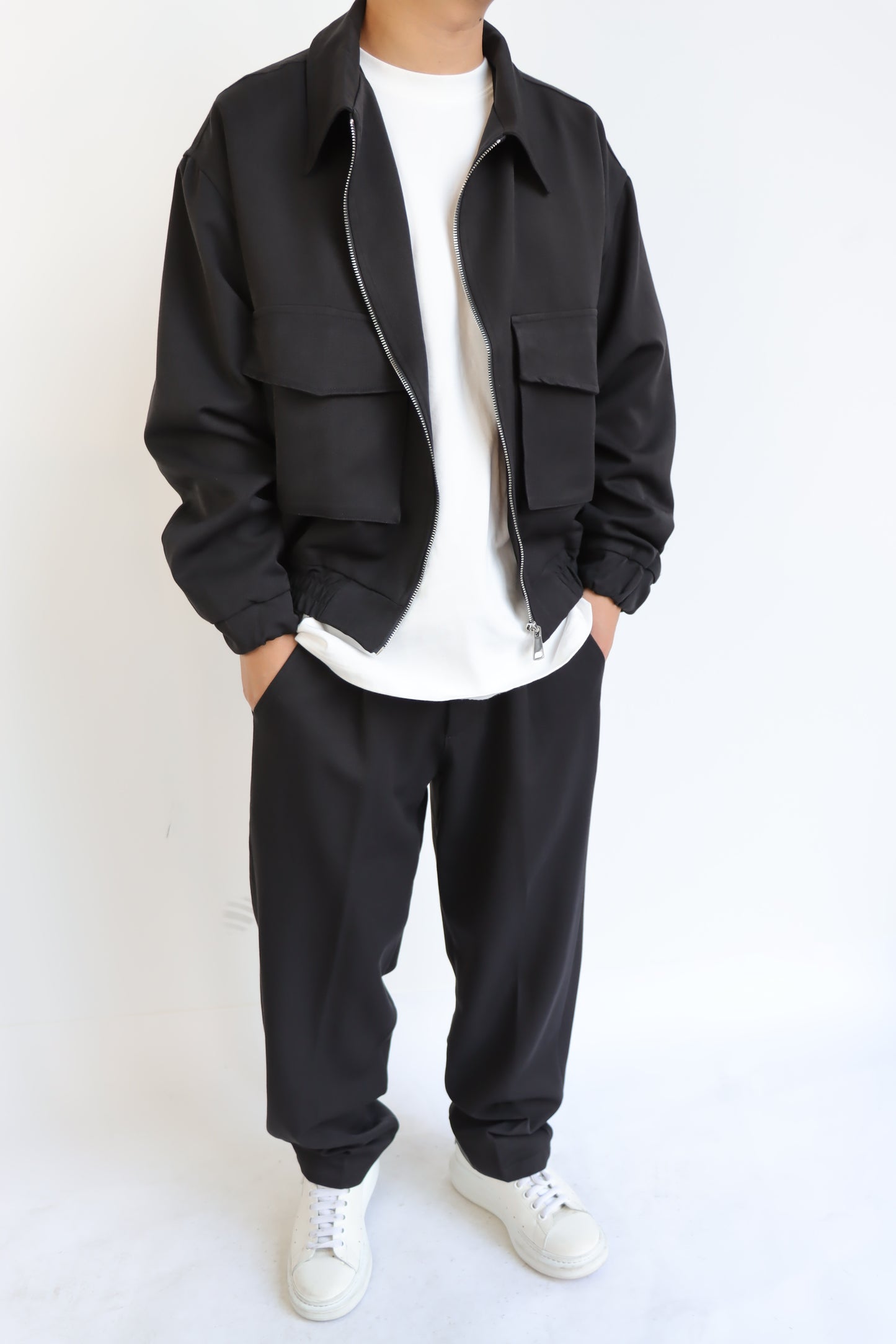 Coordinato nero MADE IN ITALY cotone