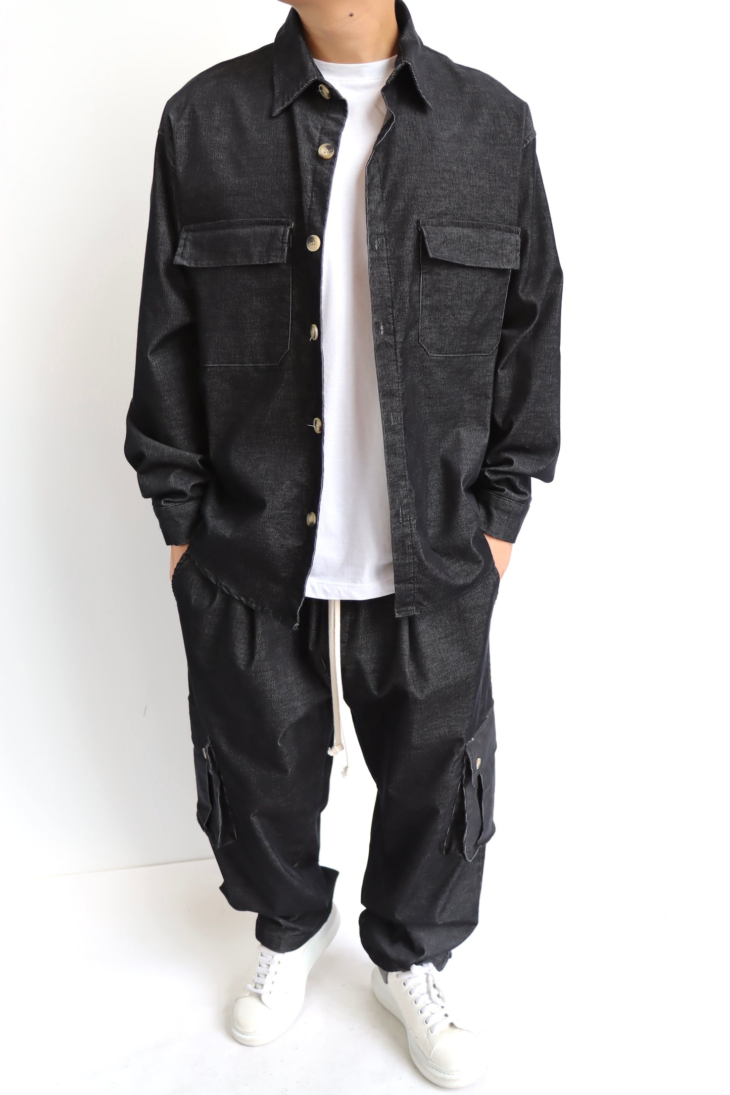 Coordinato Denim nero