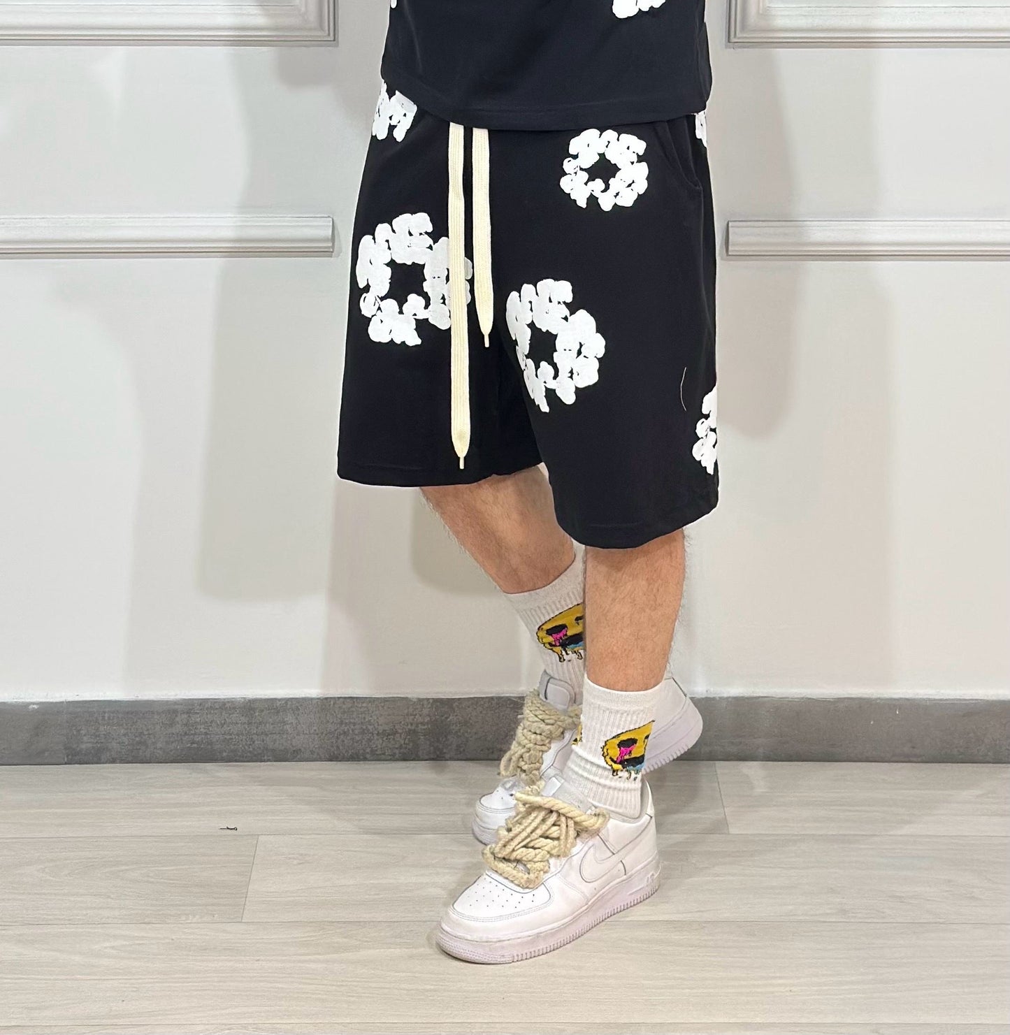 Pantaloncino tuta fiori