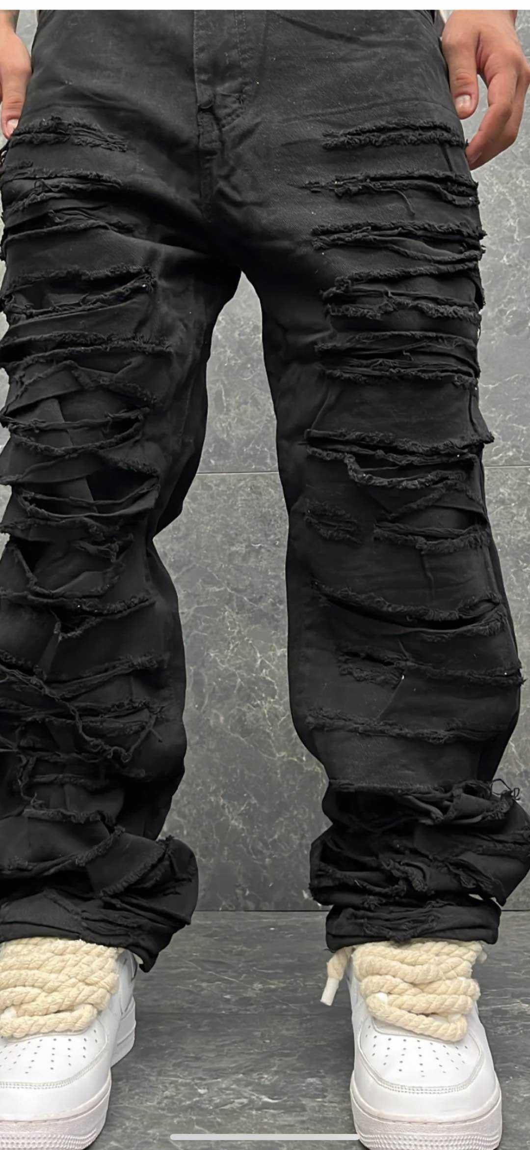 Jeans Ripped neri 1004N