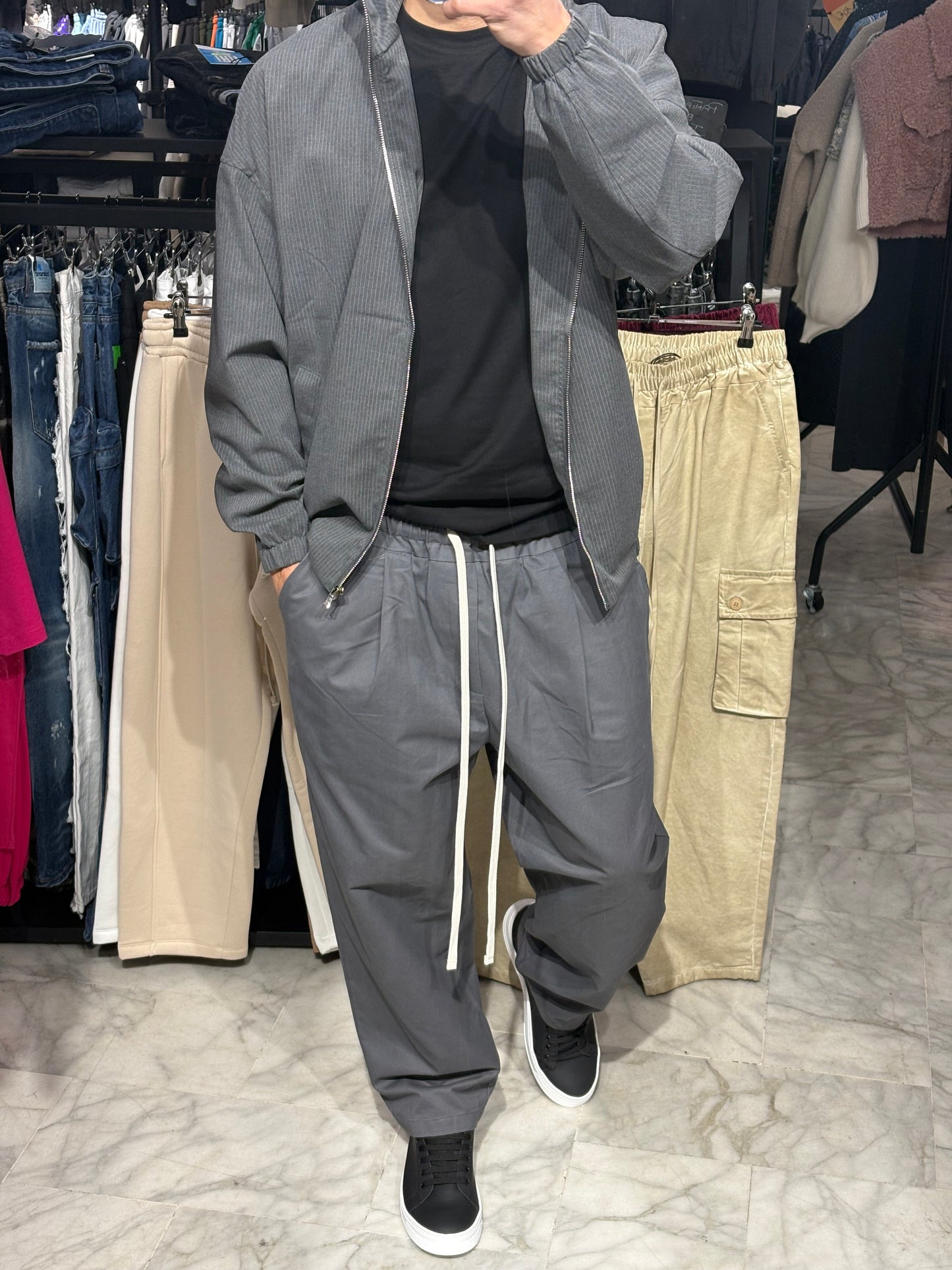 Giacchetto gessato grey