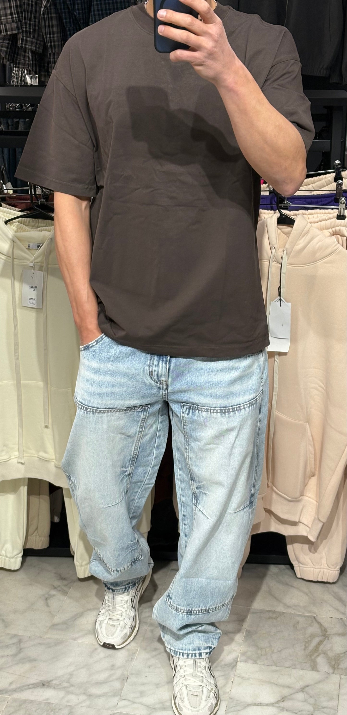 T-shirt stampa dietro Brown