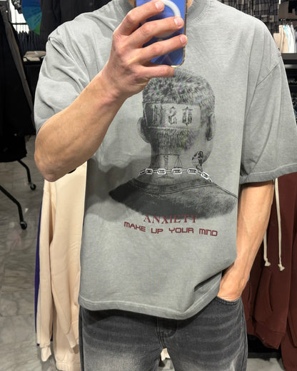 T -Shirt  Anxiety grigio chiaro
