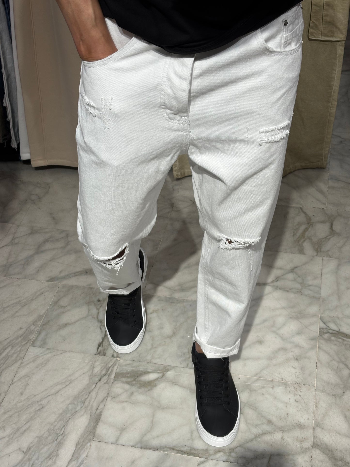 Jeans Loose-Fit White 501