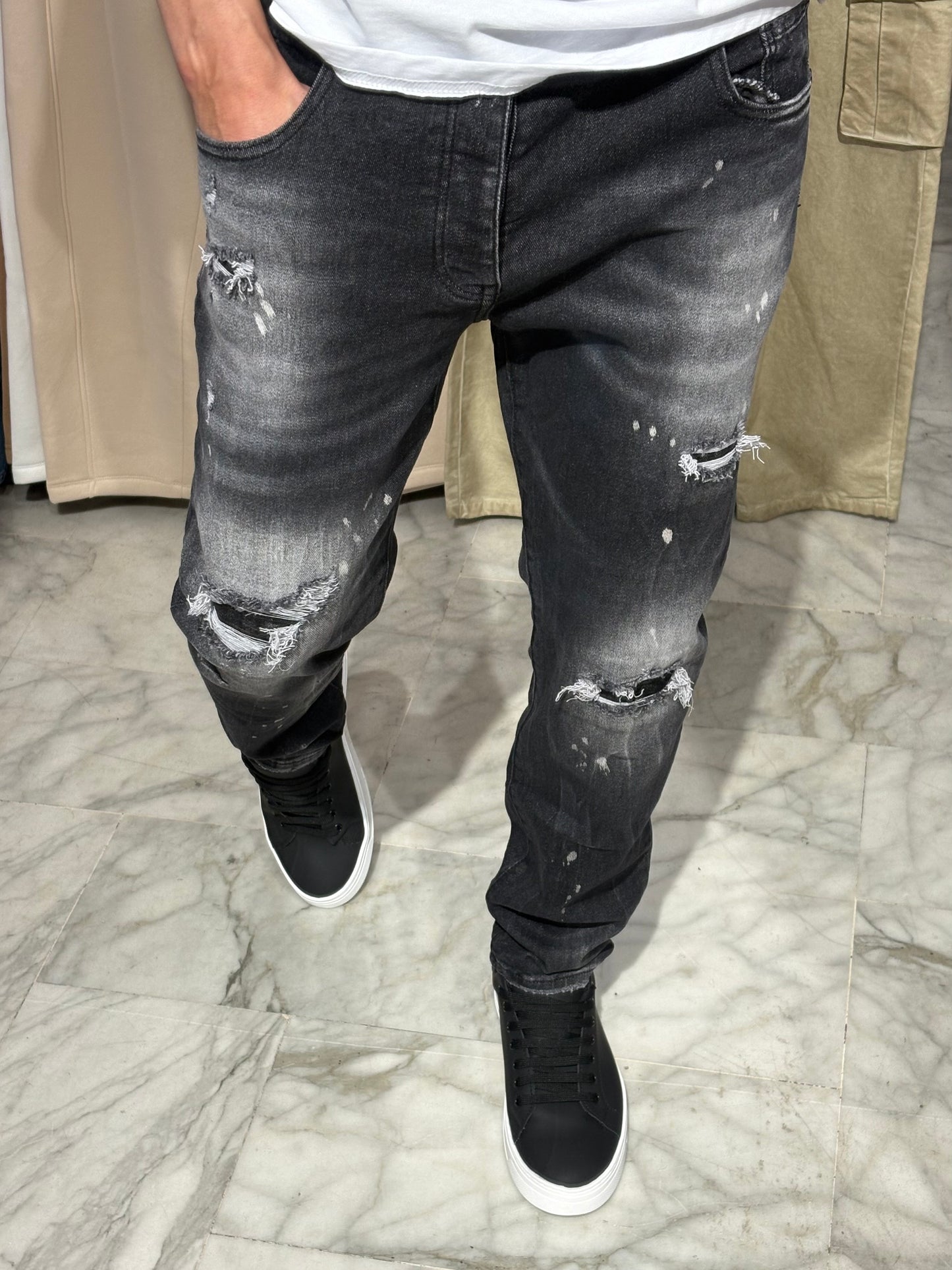 Jeans Slim Fit grigio