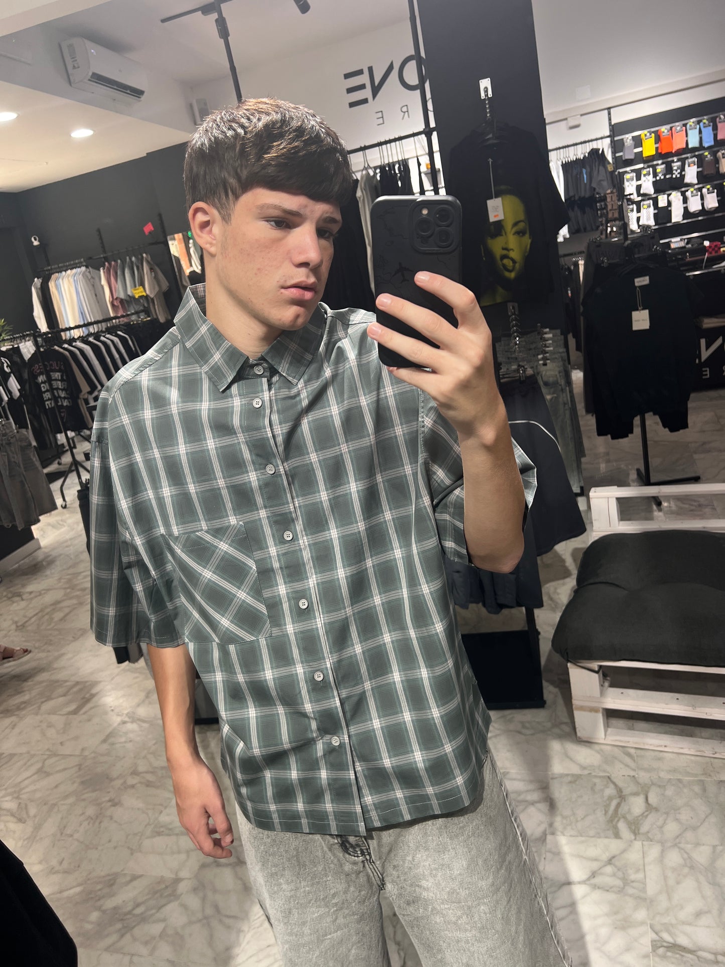 Camicia a quadri grandi