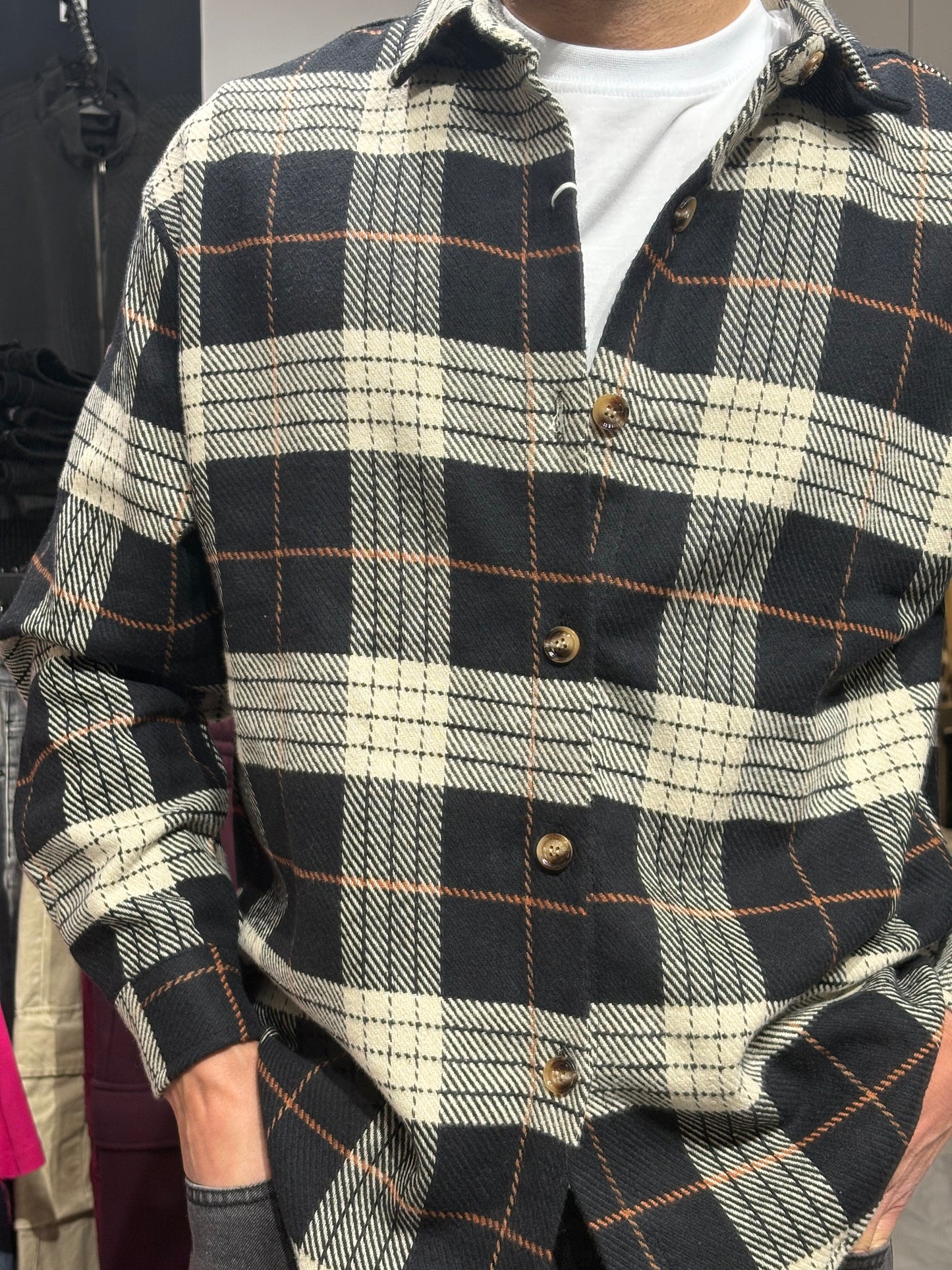 Camicia a quadri marrone