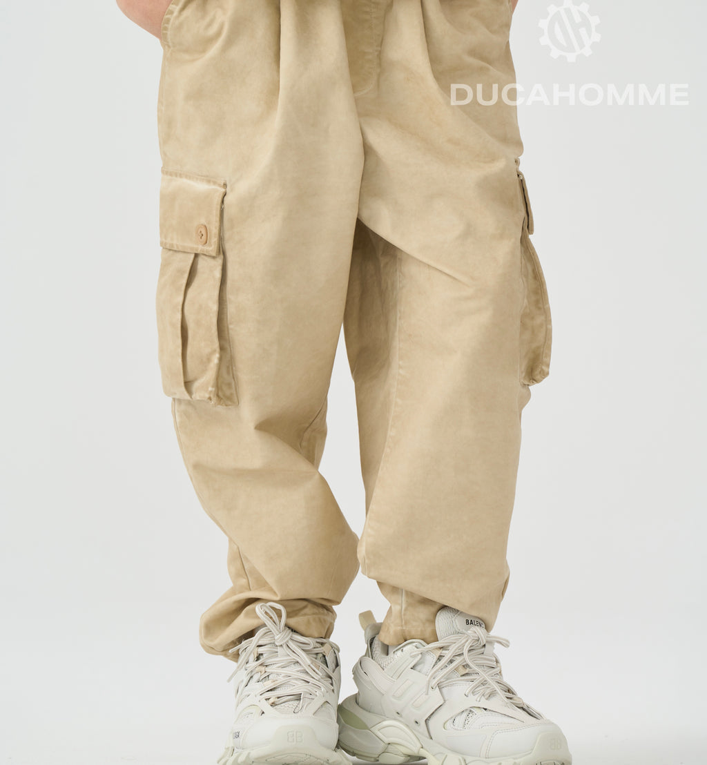 Pantalone cargo slavato