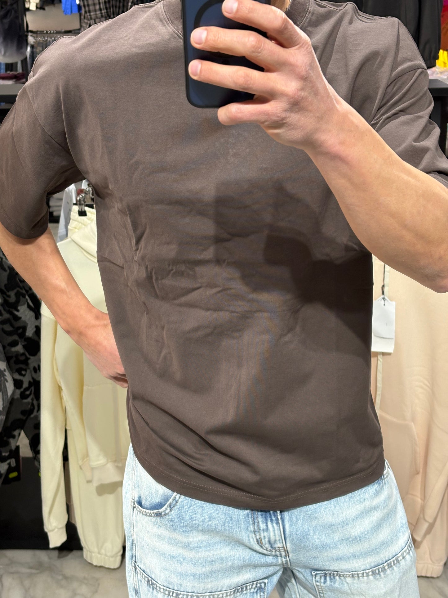 T-shirt stampa dietro Brown