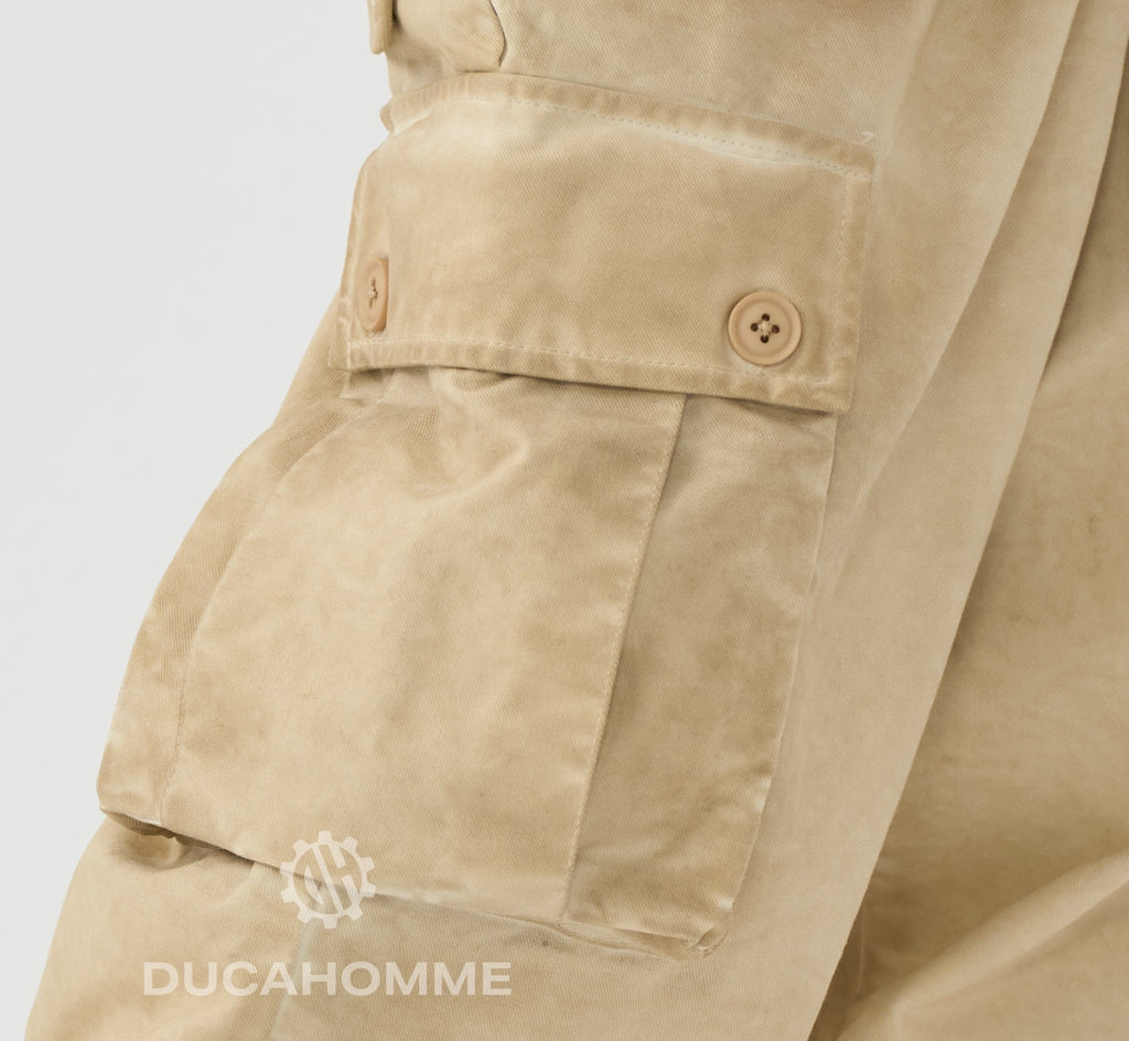 Pantalone cargo slavato