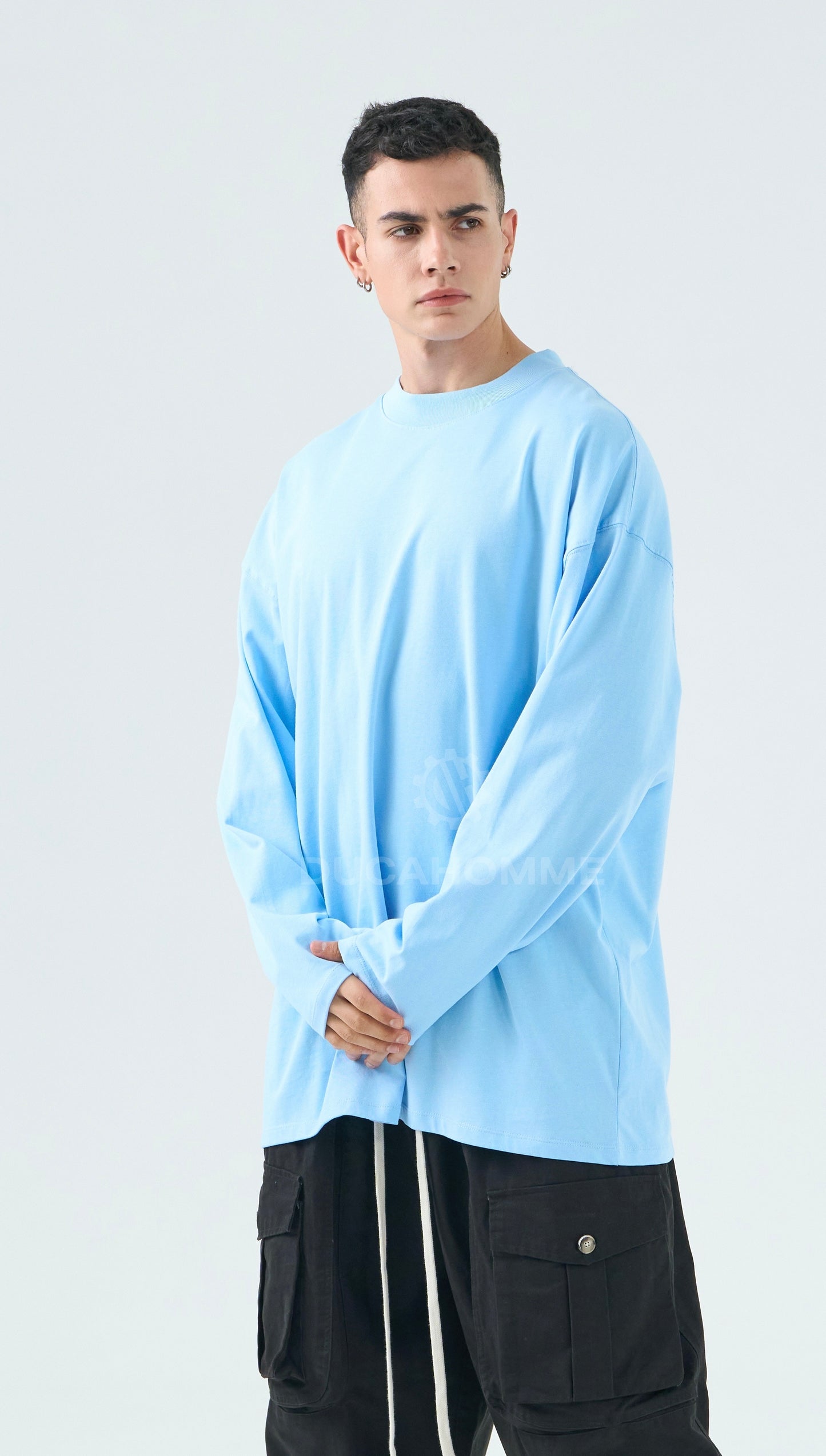 Maglia manica lunga celeste