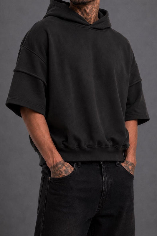 Felpa maniche corte Total Black