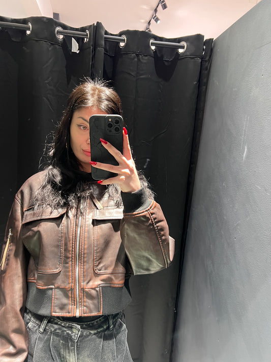 Bomber crop Bronzo