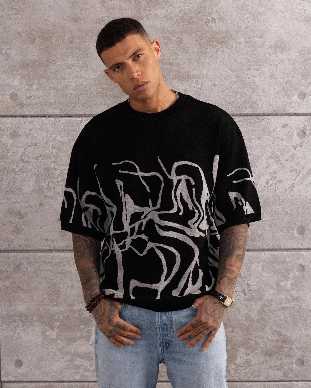 TSHIRT MAILLE CROCHET