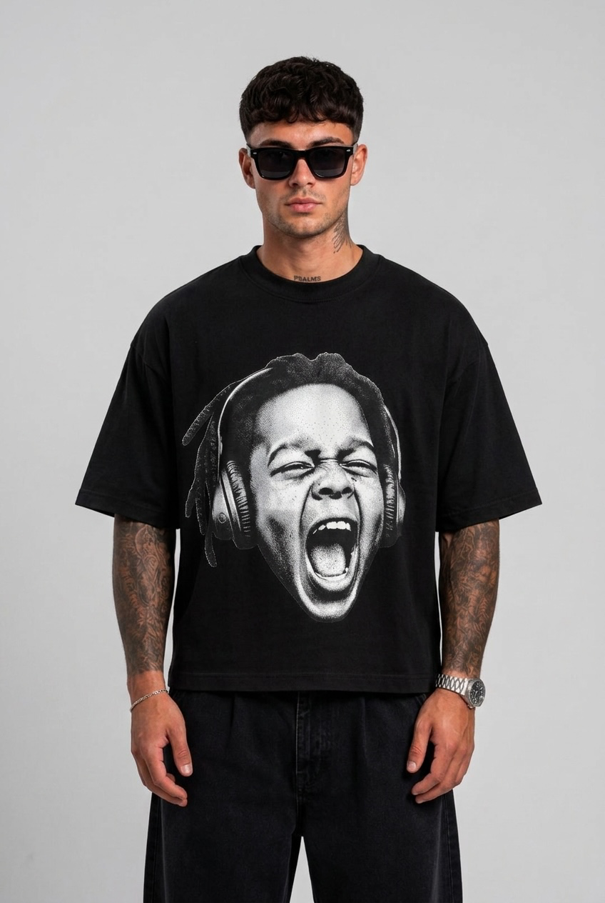 T-Shirt con Stampa viso