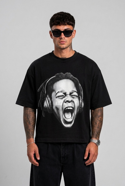 T-Shirt con Stampa viso
