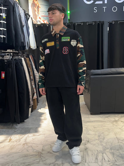 Polo Manica Lunga Militare Streetwear