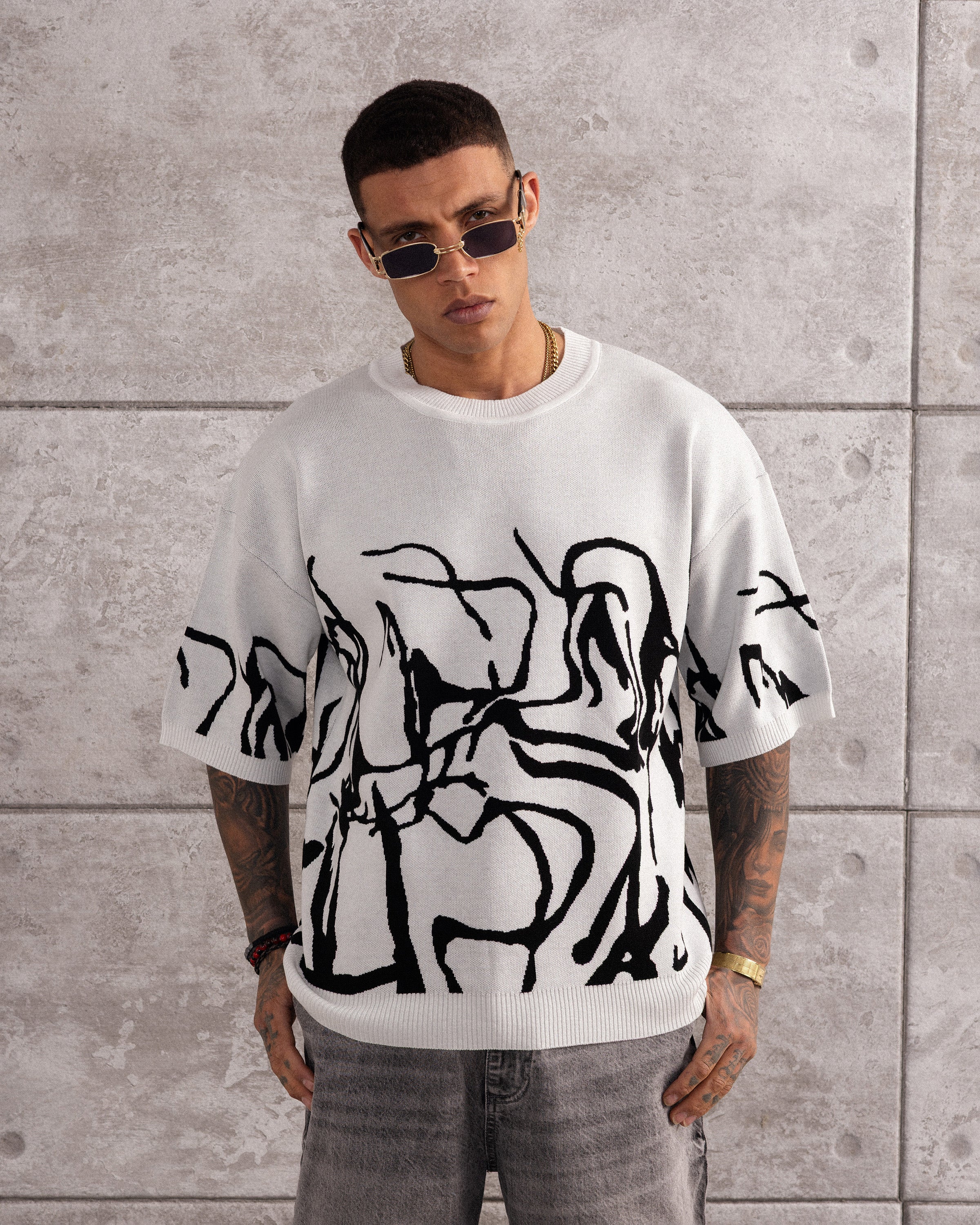 TSHIRT MAILLE CROCHET