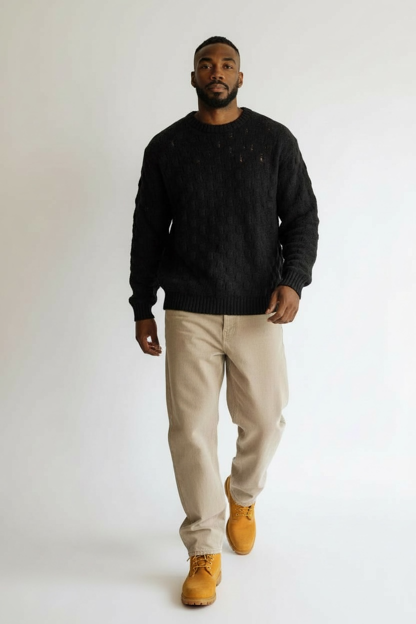 MAGLIONE EFFETTO BUCATO ALWAYS JEANS