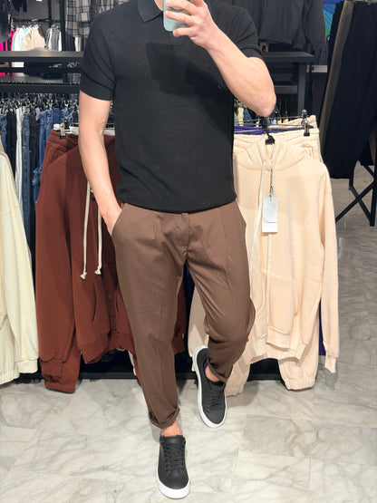 Pantaloni Capri fit marrone