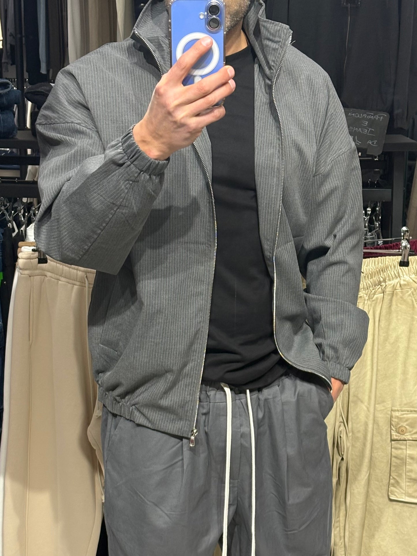 Giacchetto gessato grey