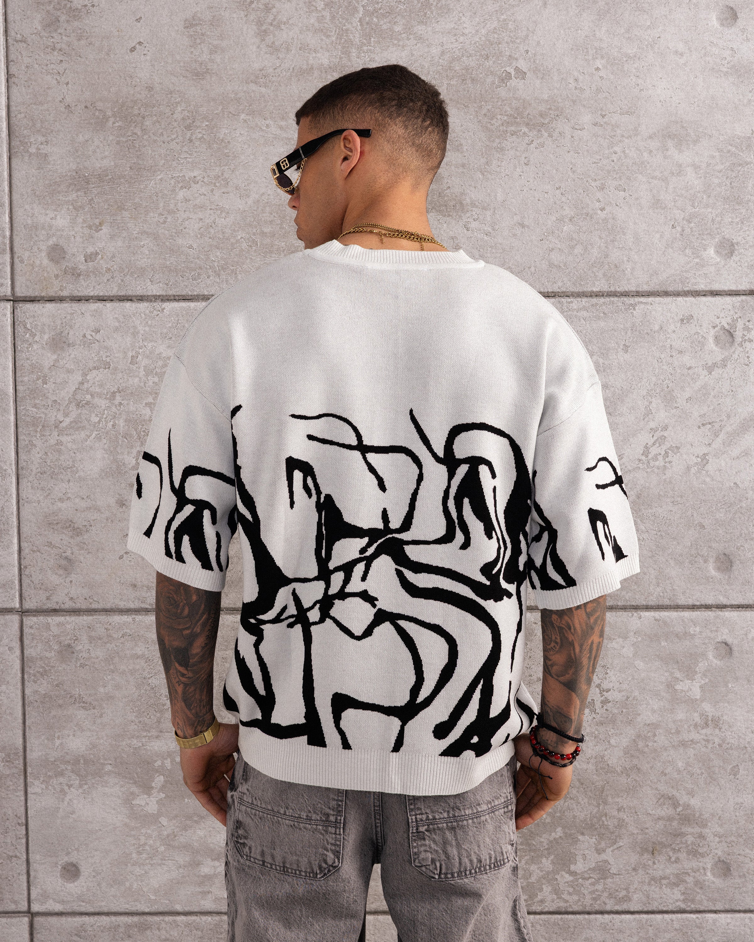 TSHIRT MAILLE CROCHET