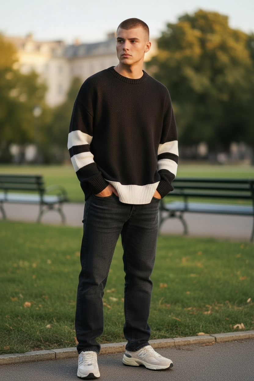 Maglione PSALMS Black and White