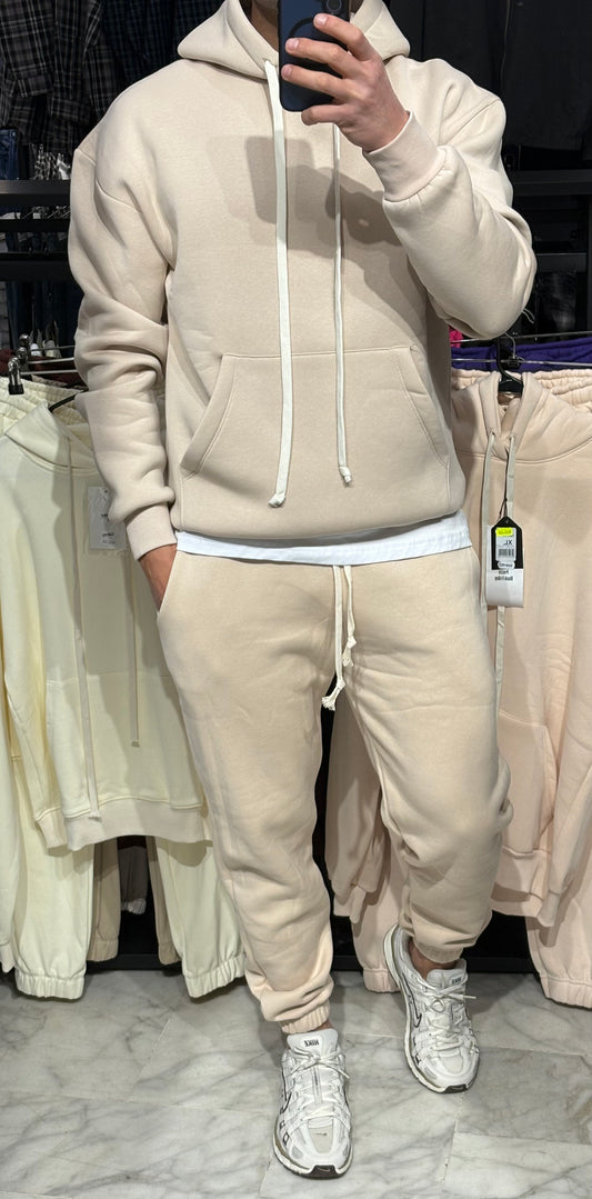 Tuta Felpata Beige