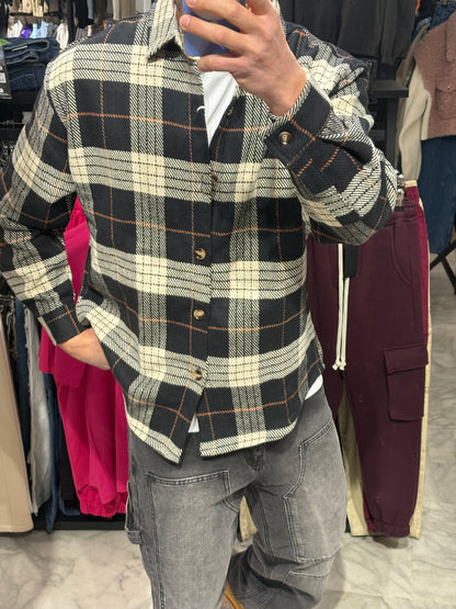 Camicia a quadri marrone