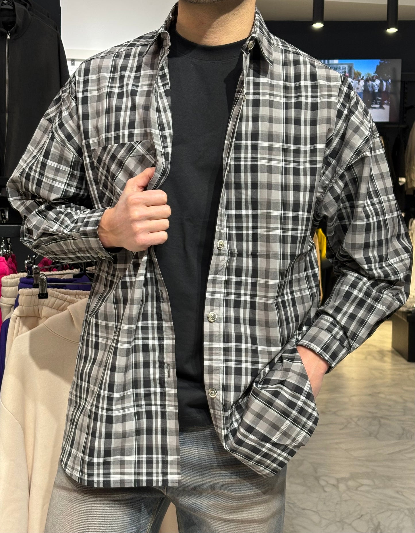 Camicia a scacchi black