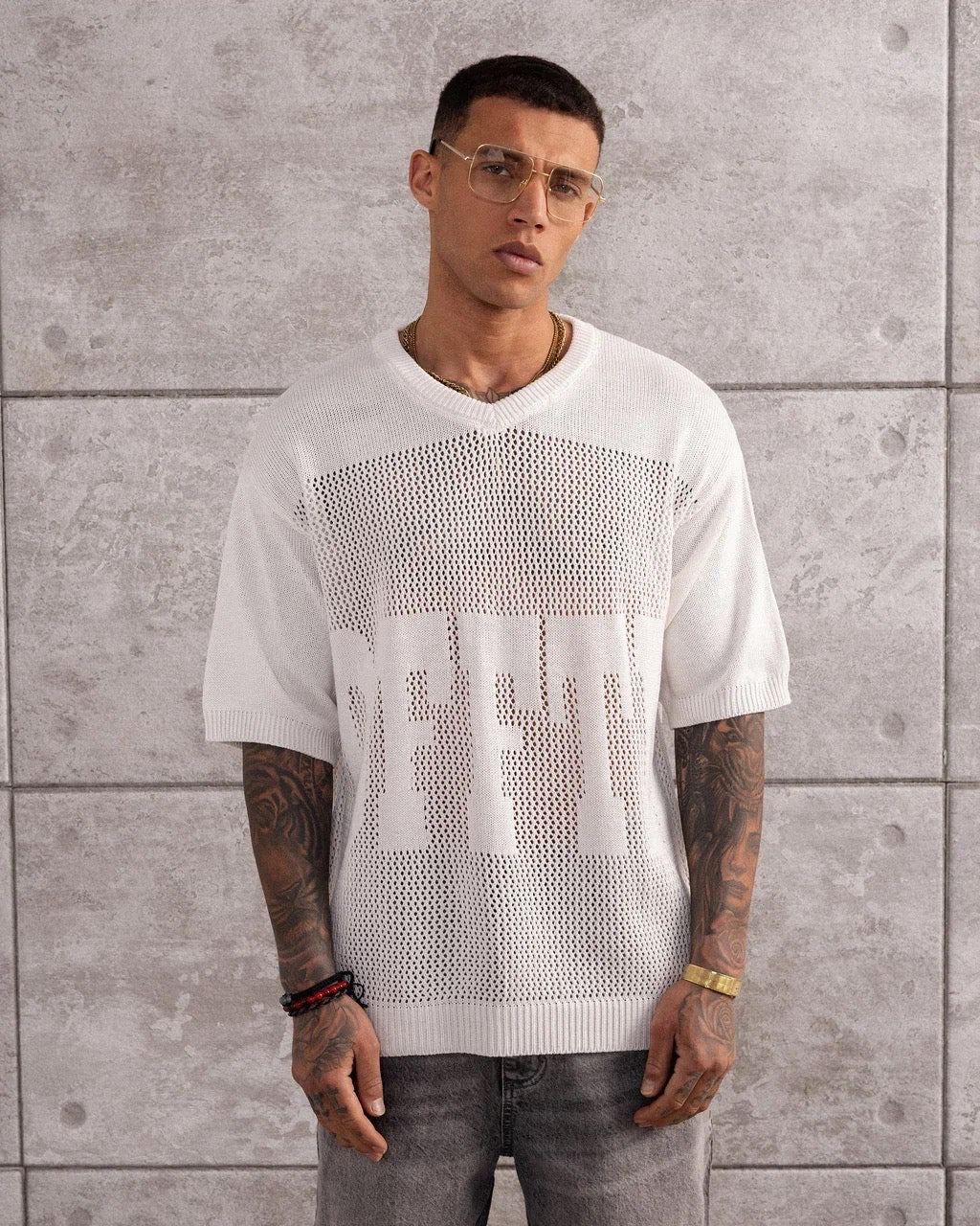 TSHIRT MAILLE CROCHET