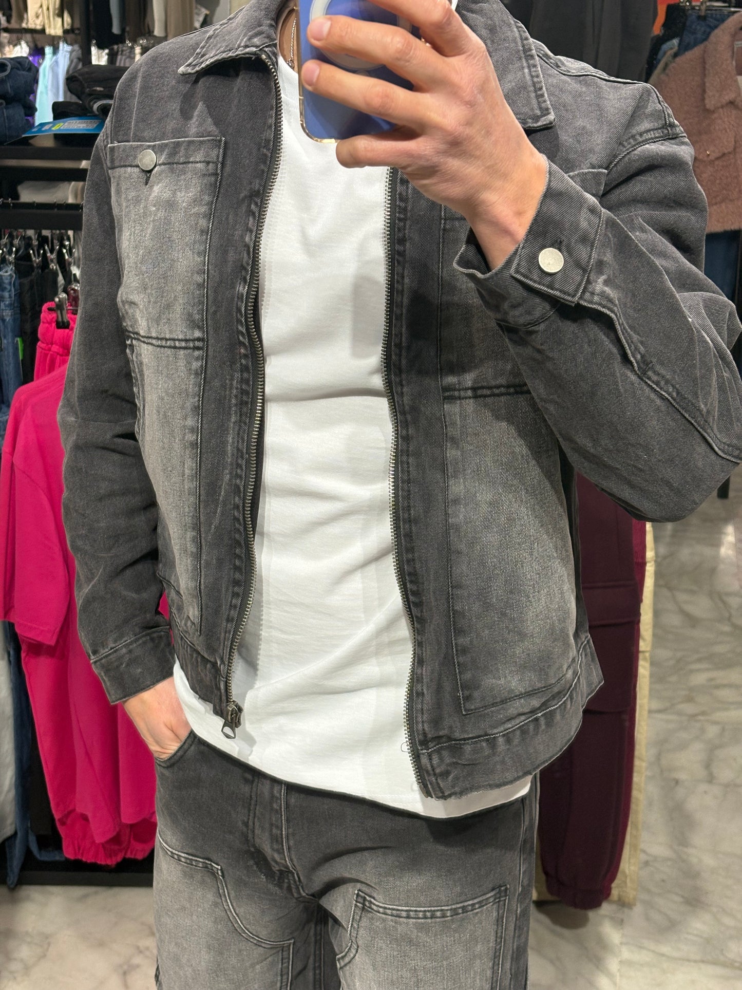 Coordinato Denim Grigio