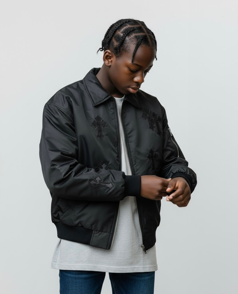 Bomber con croci black