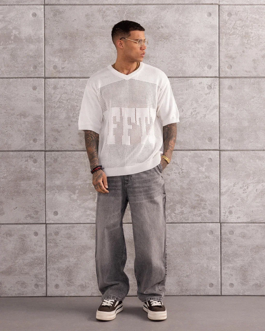 TSHIRT MAILLE CROCHET