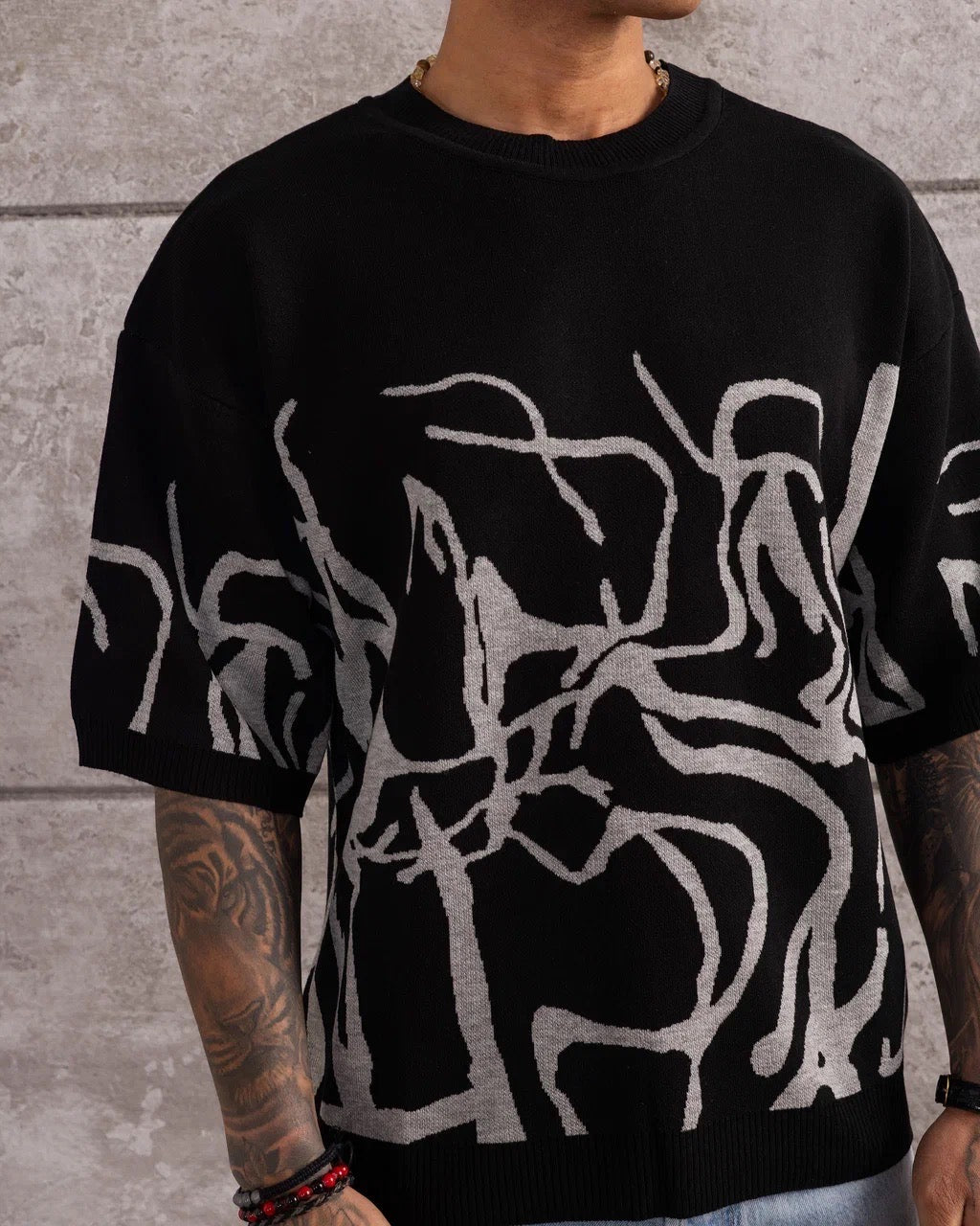 TSHIRT MAILLE CROCHET