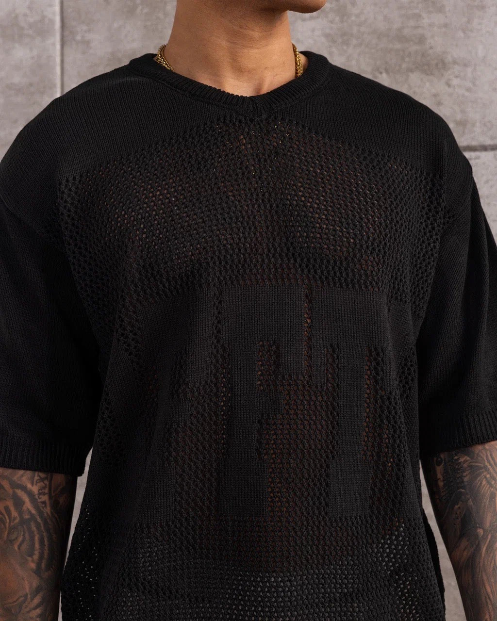 TSHIRT MAILLE CROCHET
