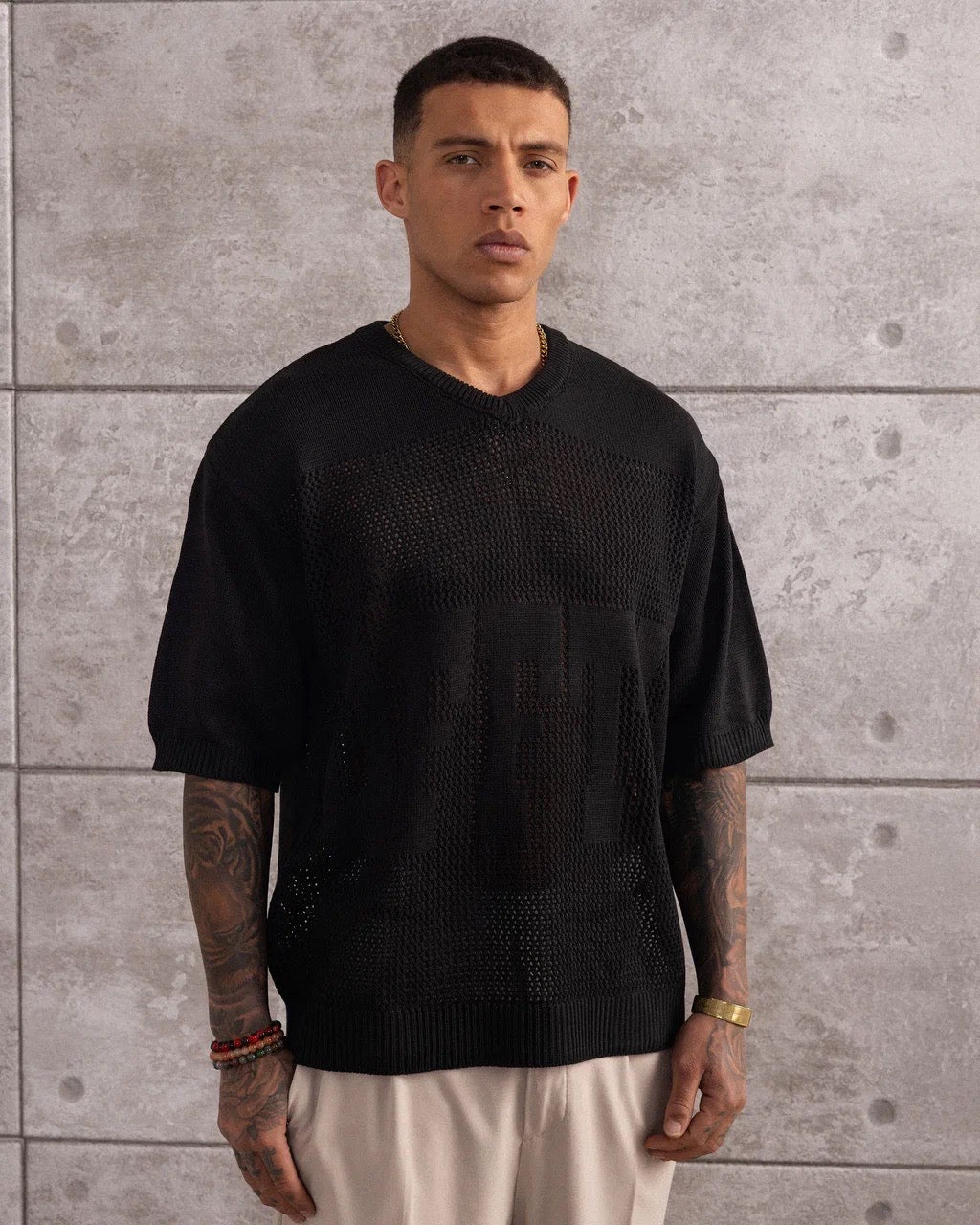 TSHIRT MAILLE CROCHET