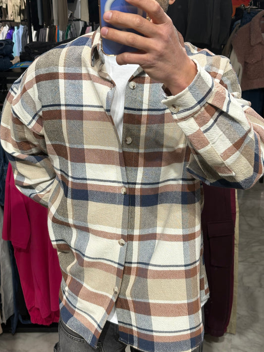 Camicia overshit beige