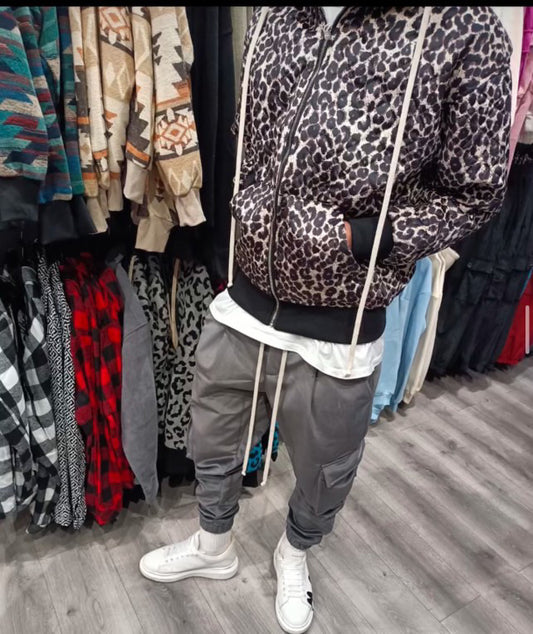 Leopard Bomber Jacket