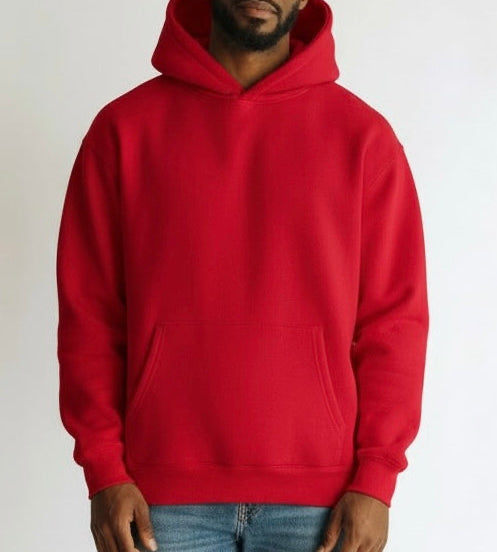 Felpa doppio cotone rossa