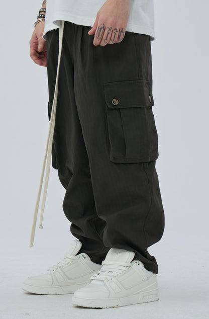 Pantalone cargo grigio scuro